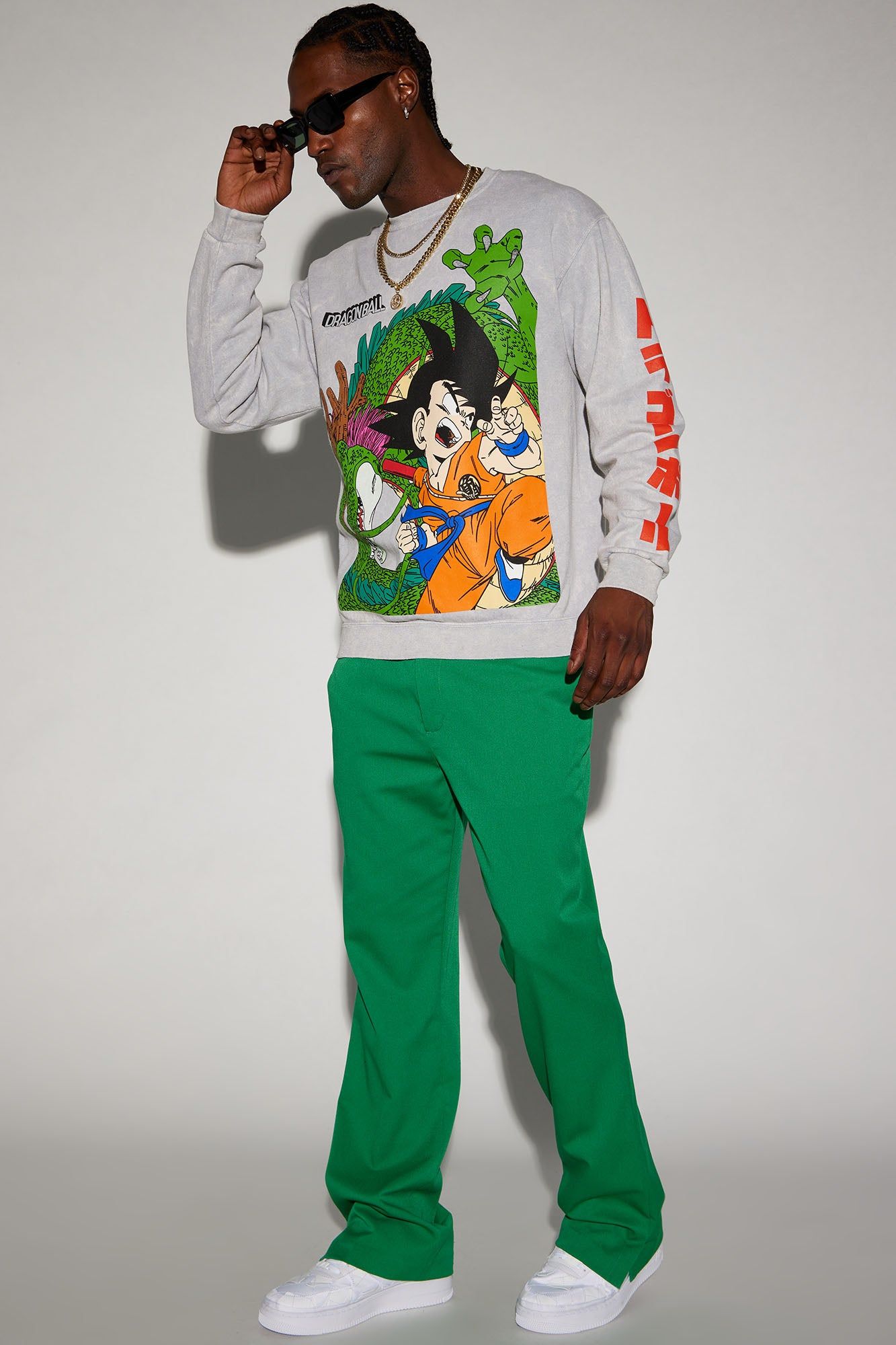 Dragon Ball Crew Neck Sweater - Heather Grey sold by Fashion Nova product image thumbnail 2