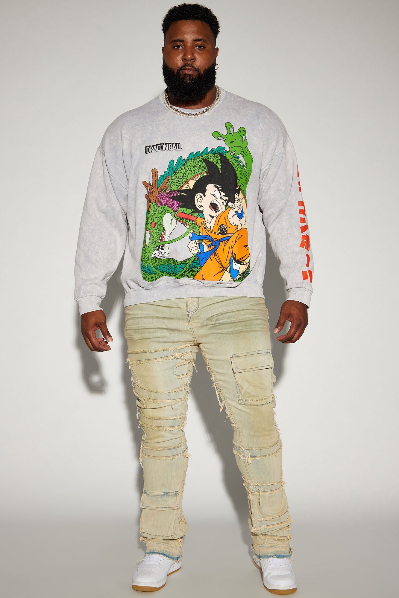 Dragon Ball Crew Neck Sweater - Heather Grey sold by Fashion Nova product image thumbnail 7
