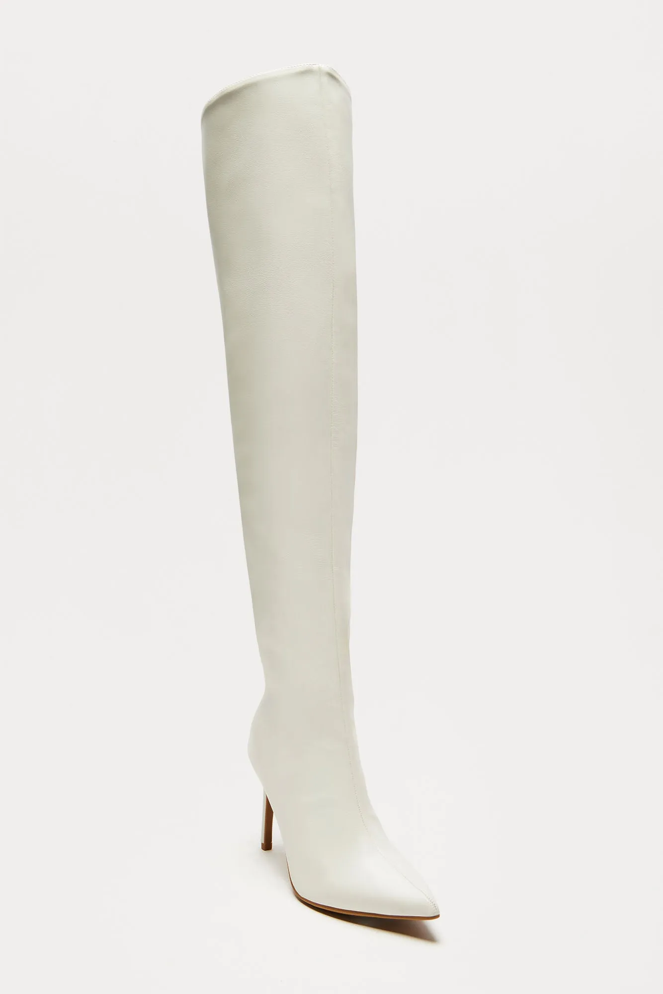 Gene Thigh High Boots - White sold by Fashion Nova product image thumbnail 3
