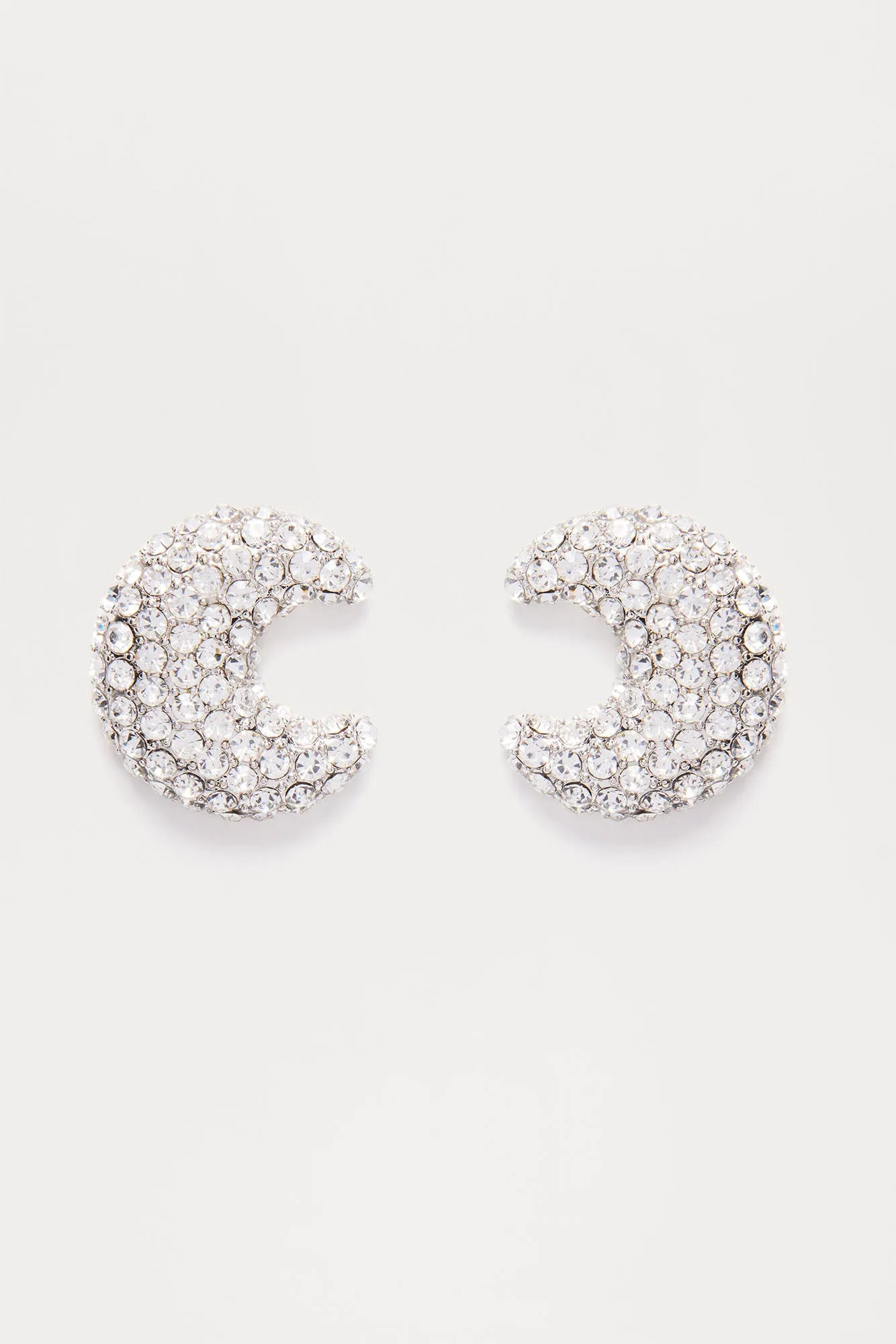 Crystal Crescent Earrings - Silver sold by Fashion Nova product image thumbnail 3