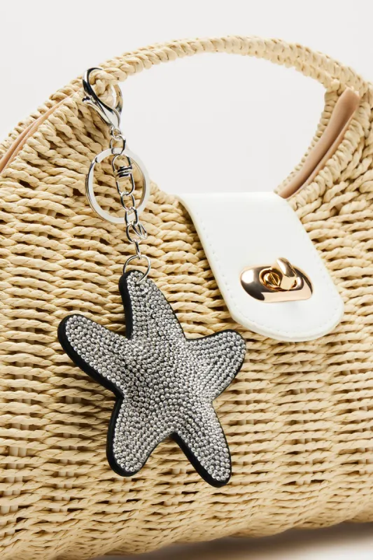 Under The Sea Handbag Charm - Black/Silver sold by Fashion Nova