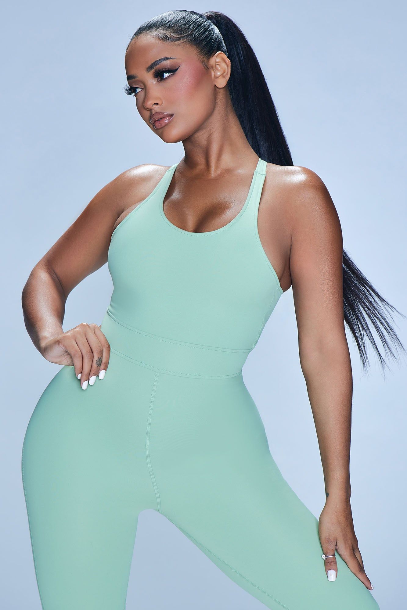 Balance Super Soft Active Jumpsuit - Sage sold by Fashion Nova product image thumbnail 2