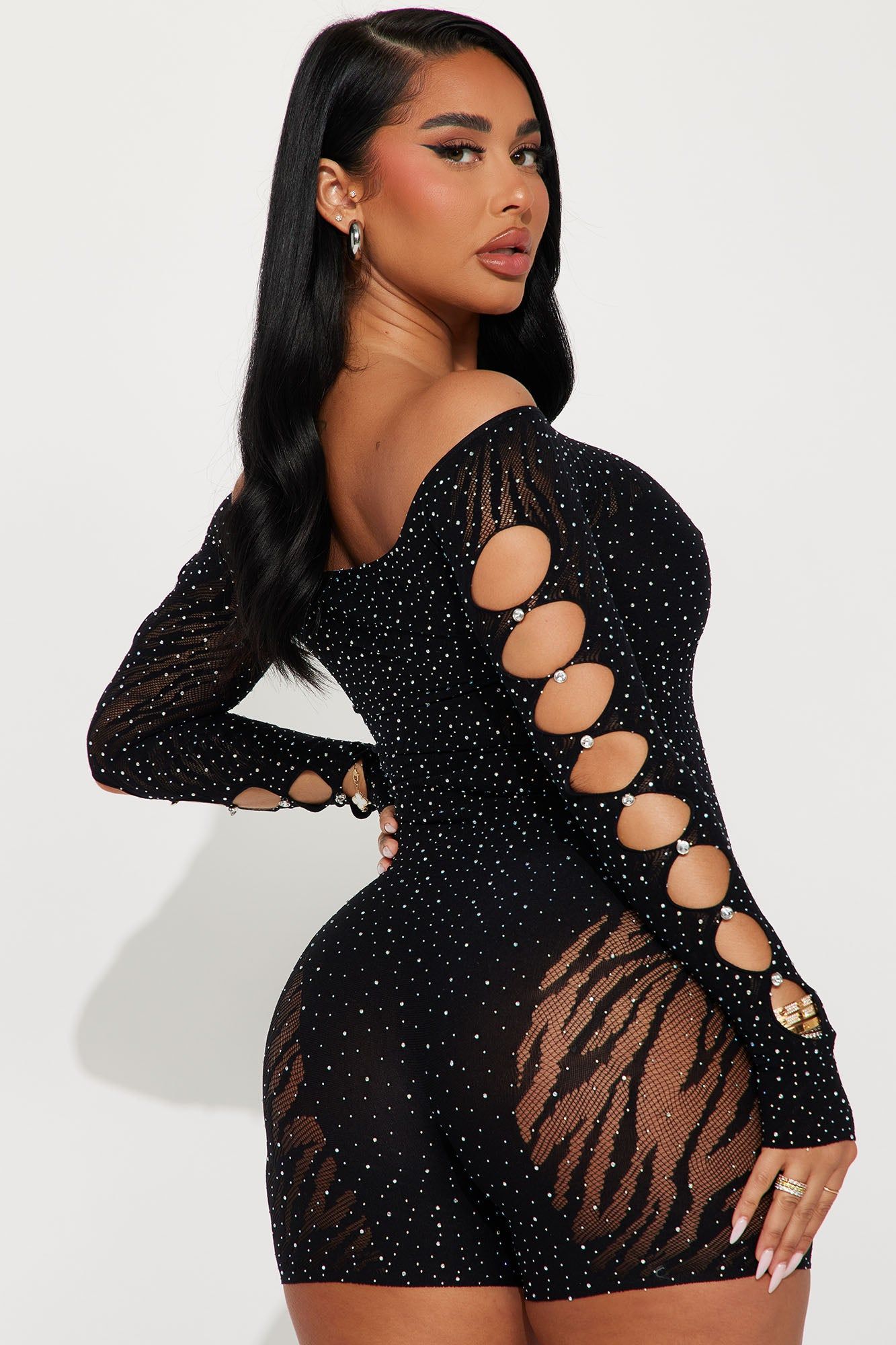 Out Of Touch Seamless Romper - Black sold by Fashion Nova product image thumbnail 3