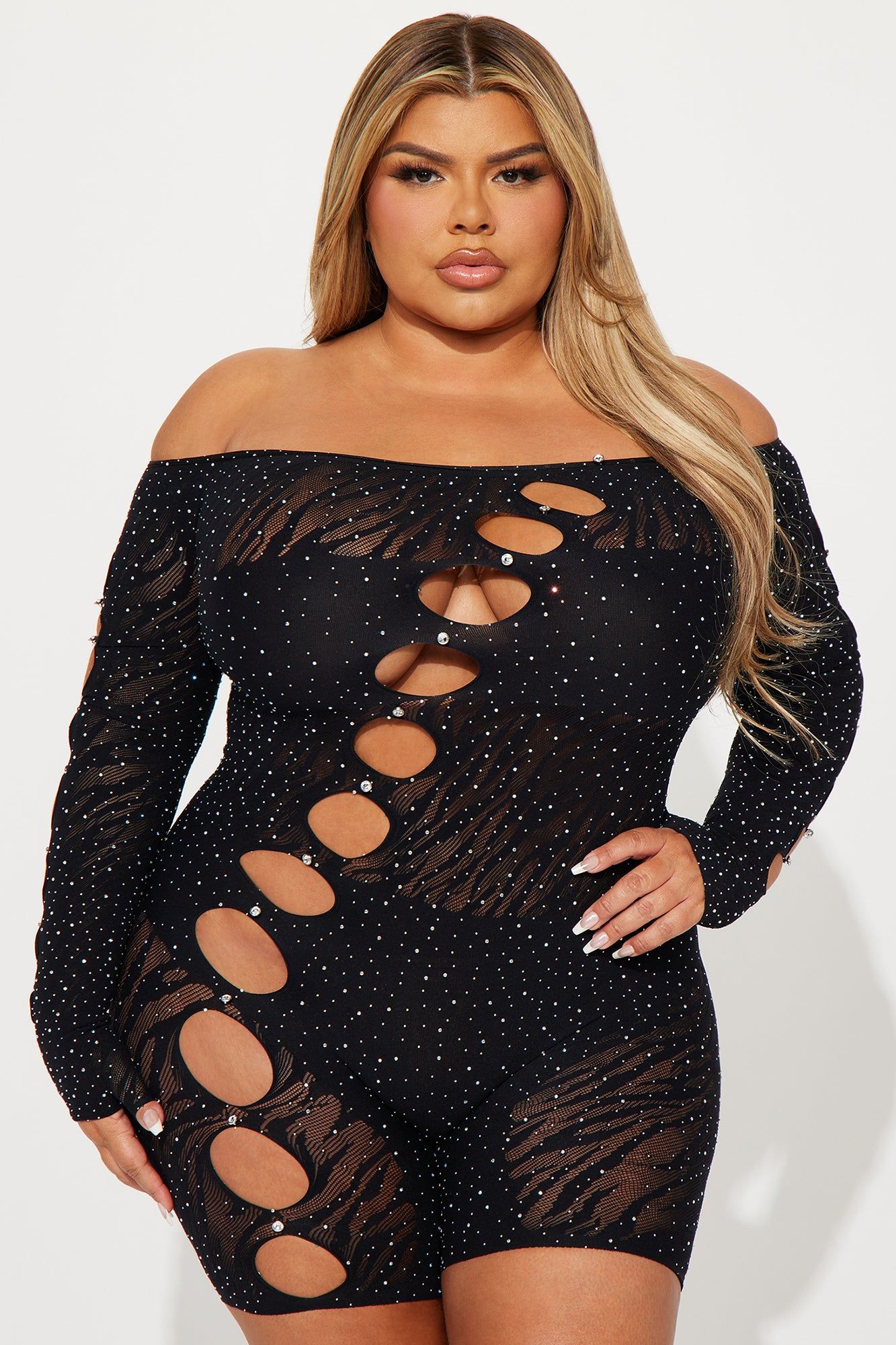 Out Of Touch Seamless Romper - Black sold by Fashion Nova product image thumbnail 4