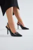 Elyna Slingback Pumps - Black sold by Fashion Nova