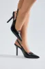Elyna Slingback Pumps - Black sold by Fashion Nova