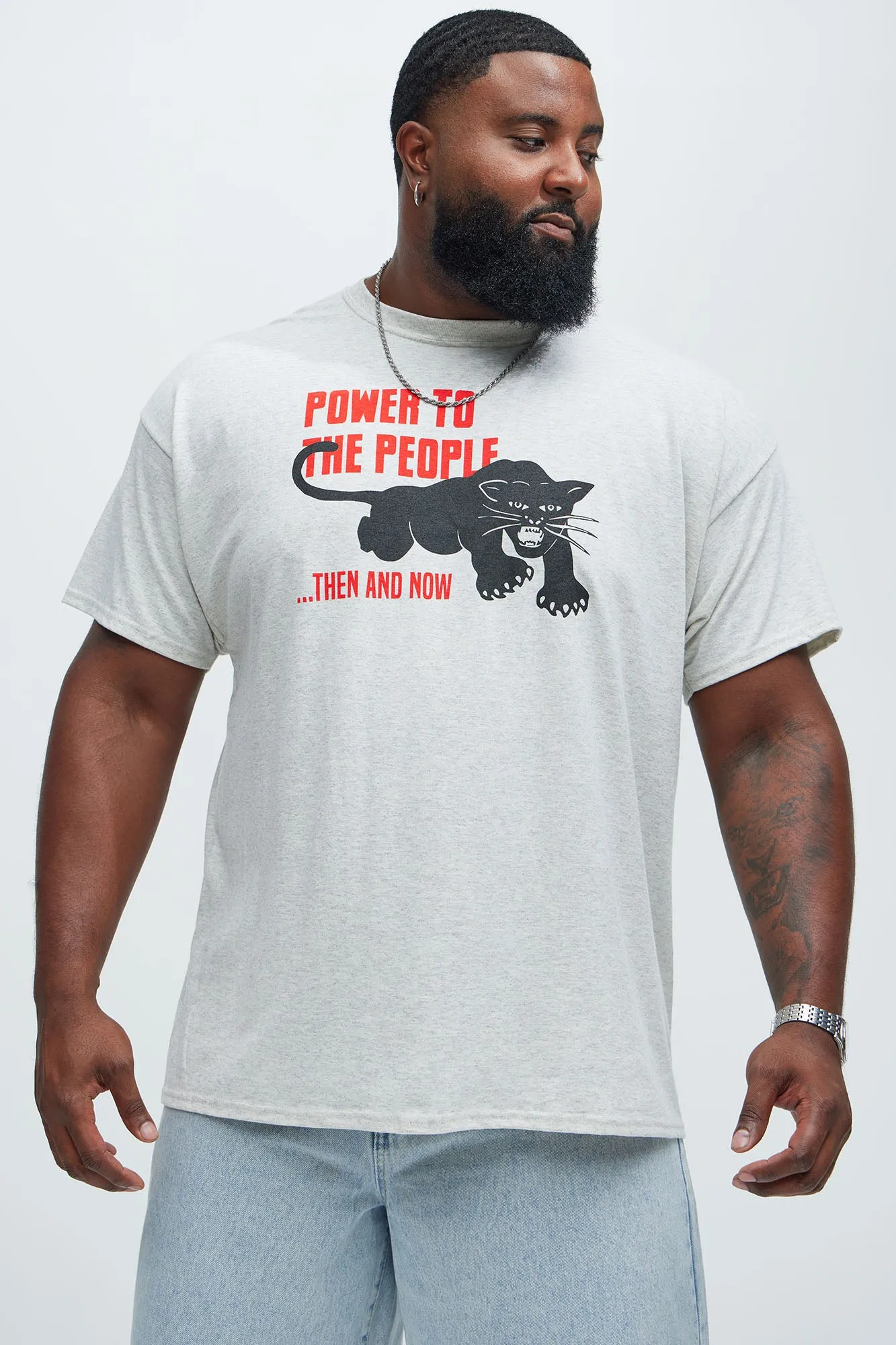 Power Of The People Then And Now Short Sleeve Tee - Oatmeal sold by Fashion Nova product image thumbnail 5