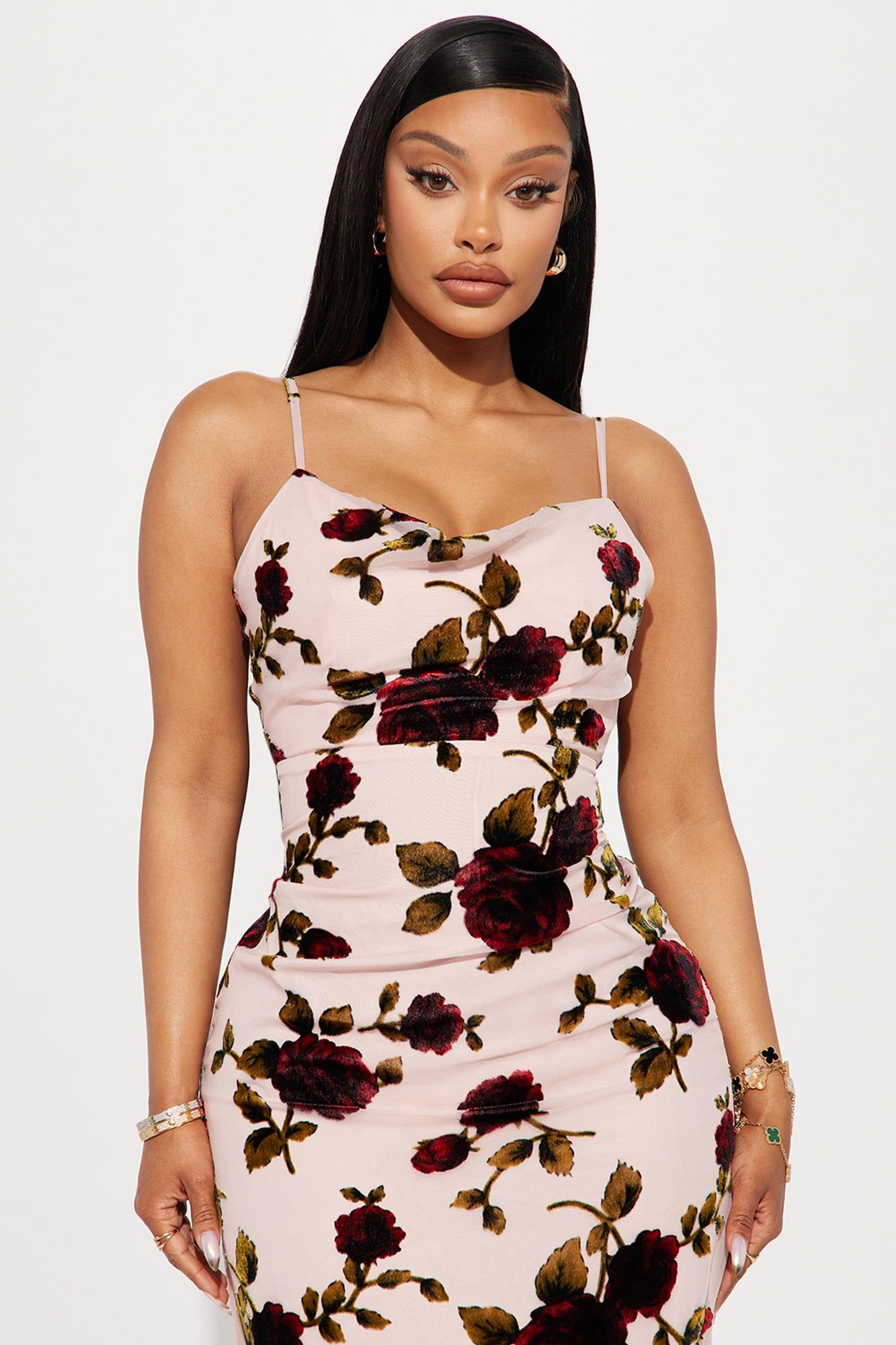 Rose Chiffon Maxi Dress - Pink/combo sold by Fashion Nova product image thumbnail 2