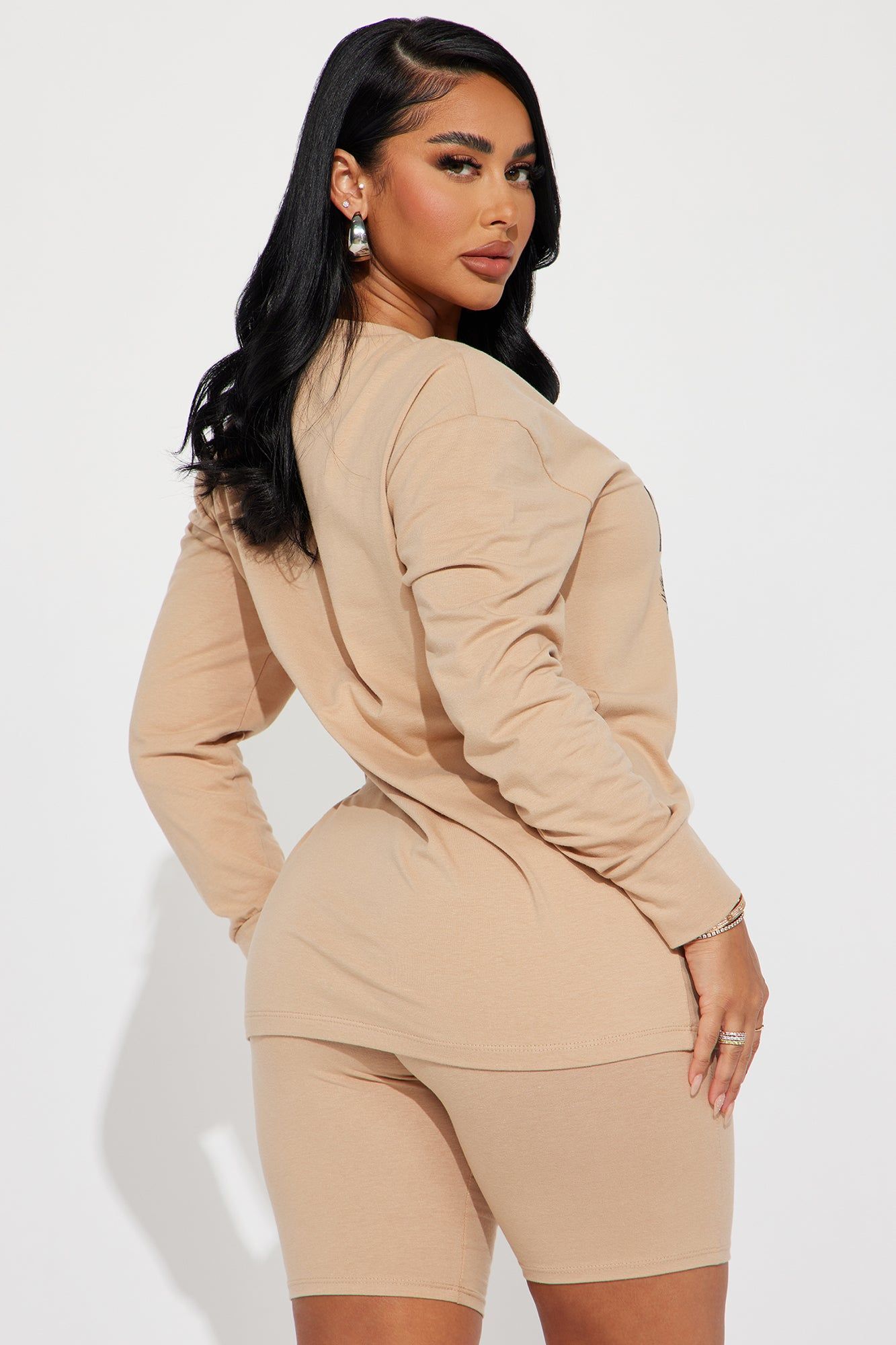 Outta Sight Outta Mind Biker Short Set - Taupe sold by Fashion Nova product image thumbnail 4