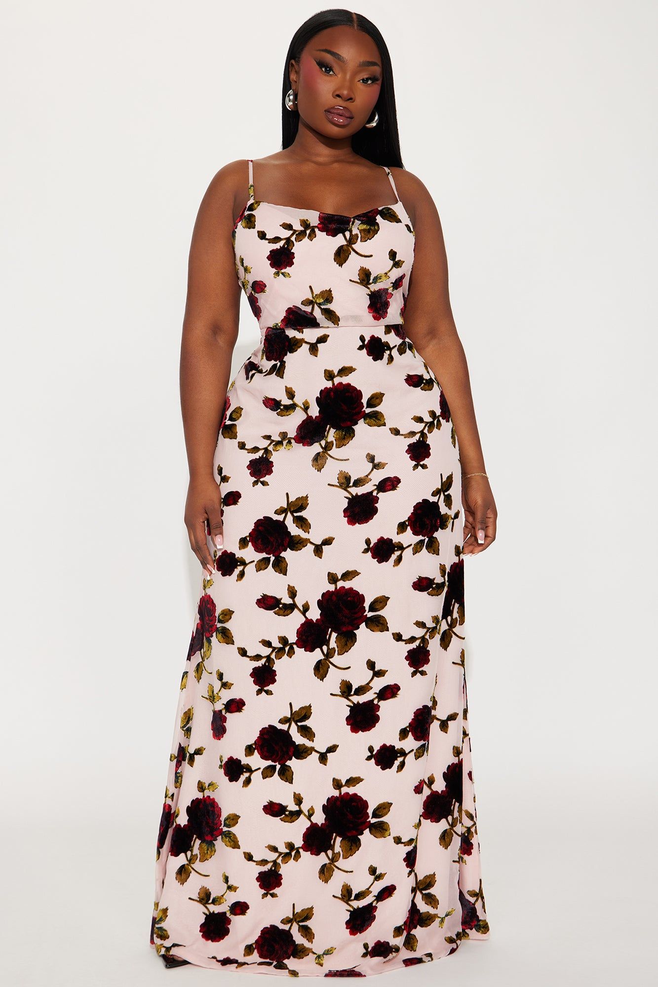 Rose Chiffon Maxi Dress - Pink/combo sold by Fashion Nova product image thumbnail 4