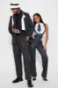 Messy Mobster 2 Piece Costume Set - Black/White sold by Fashion Nova