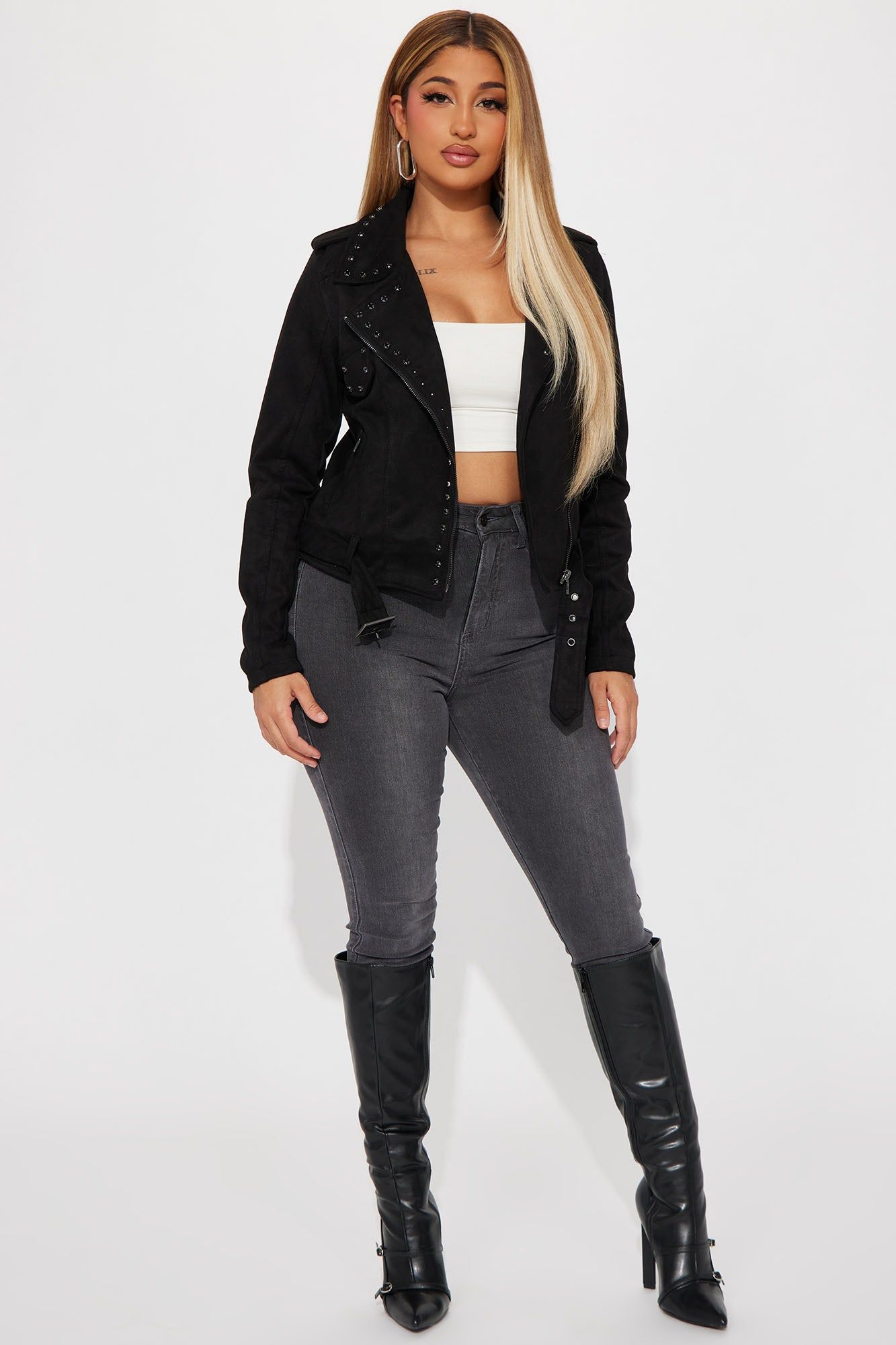 Good Times Only Moto Jacket - Black sold by Fashion Nova product image thumbnail 2