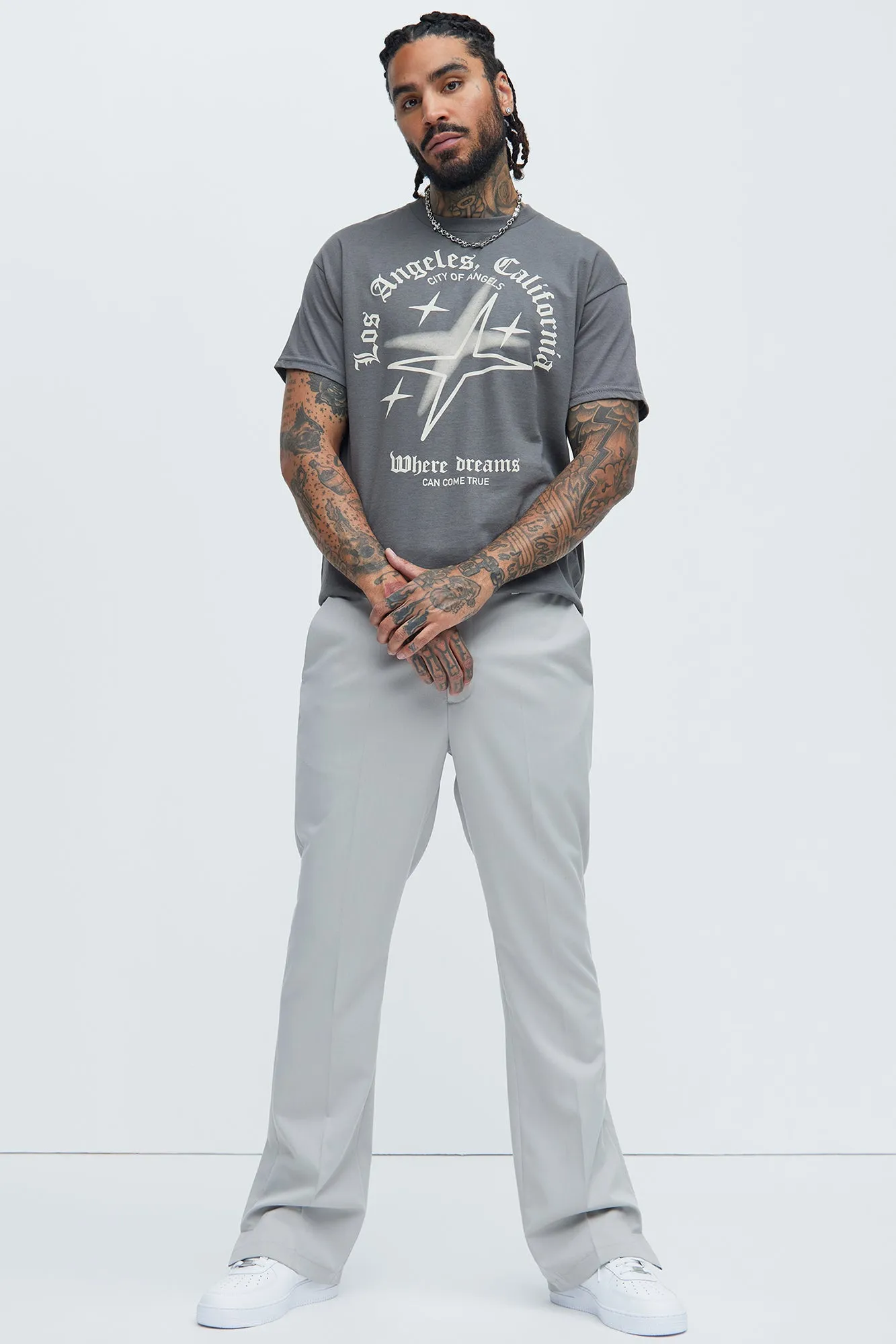 LA Where Dreams Come True Short Sleeve Tee - Charcoal sold by Fashion Nova product image thumbnail 2