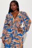 Palm Beach Getaway Maxi Dress - Blue/combo sold by Fashion Nova