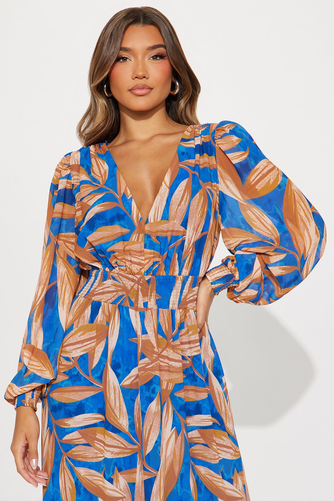 Palm Beach Getaway Maxi Dress - Blue/combo sold by Fashion Nova product image thumbnail 2