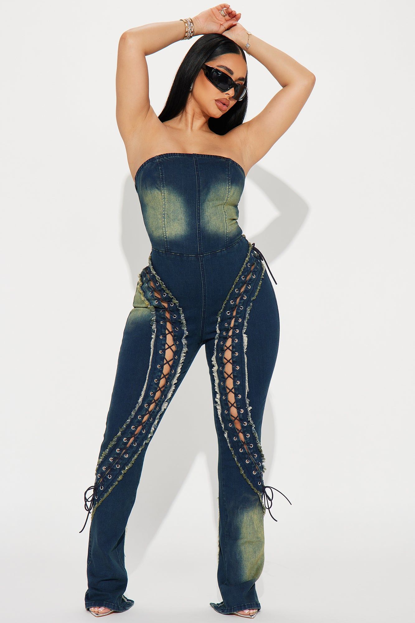 The Way It Is Denim Jumpsuit  - Medium Wash sold by Fashion Nova