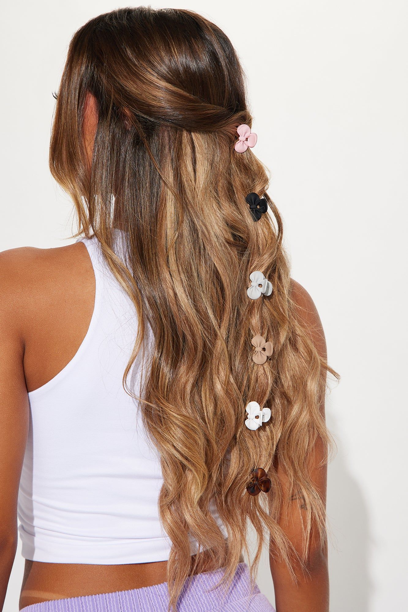 Fresh Bow-Out 6 Piece Hair Clip Set - Multi Color sold by Fashion Nova