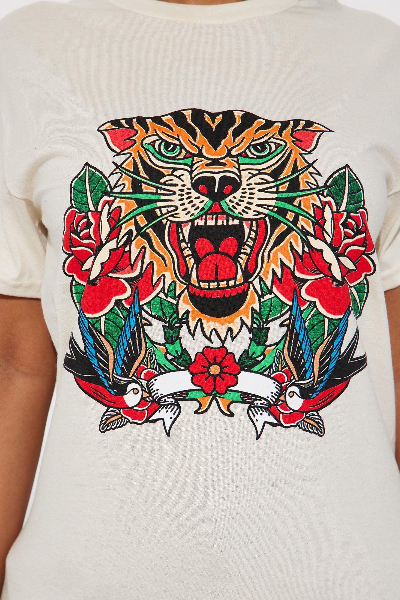 Fierce And Free Graphic Tee - Beige sold by Fashion Nova product image thumbnail 3