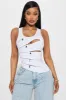 Name Your Game Zipper Top - White sold by Fashion Nova