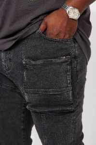 Hit That Pill Stacked Skinny Flare Jeans - Black Wash sold by Fashion Nova
