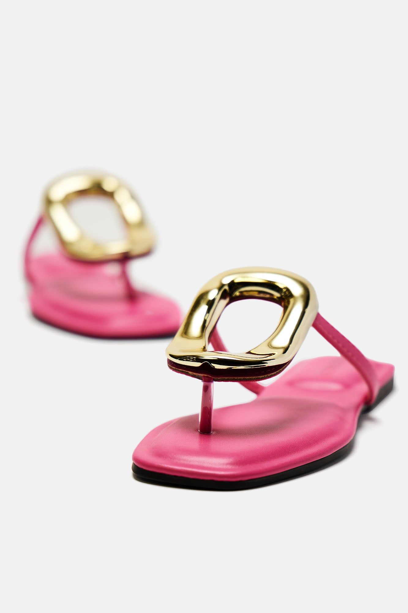 New Here Flat Sandals - Pink sold by Fashion Nova product image thumbnail 4