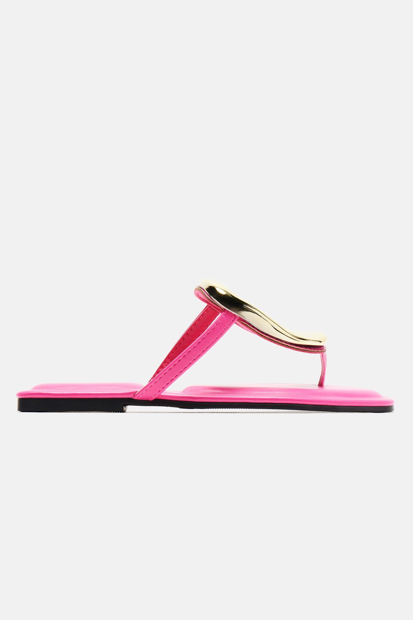 New Here Flat Sandals - Pink sold by Fashion Nova product image thumbnail 5
