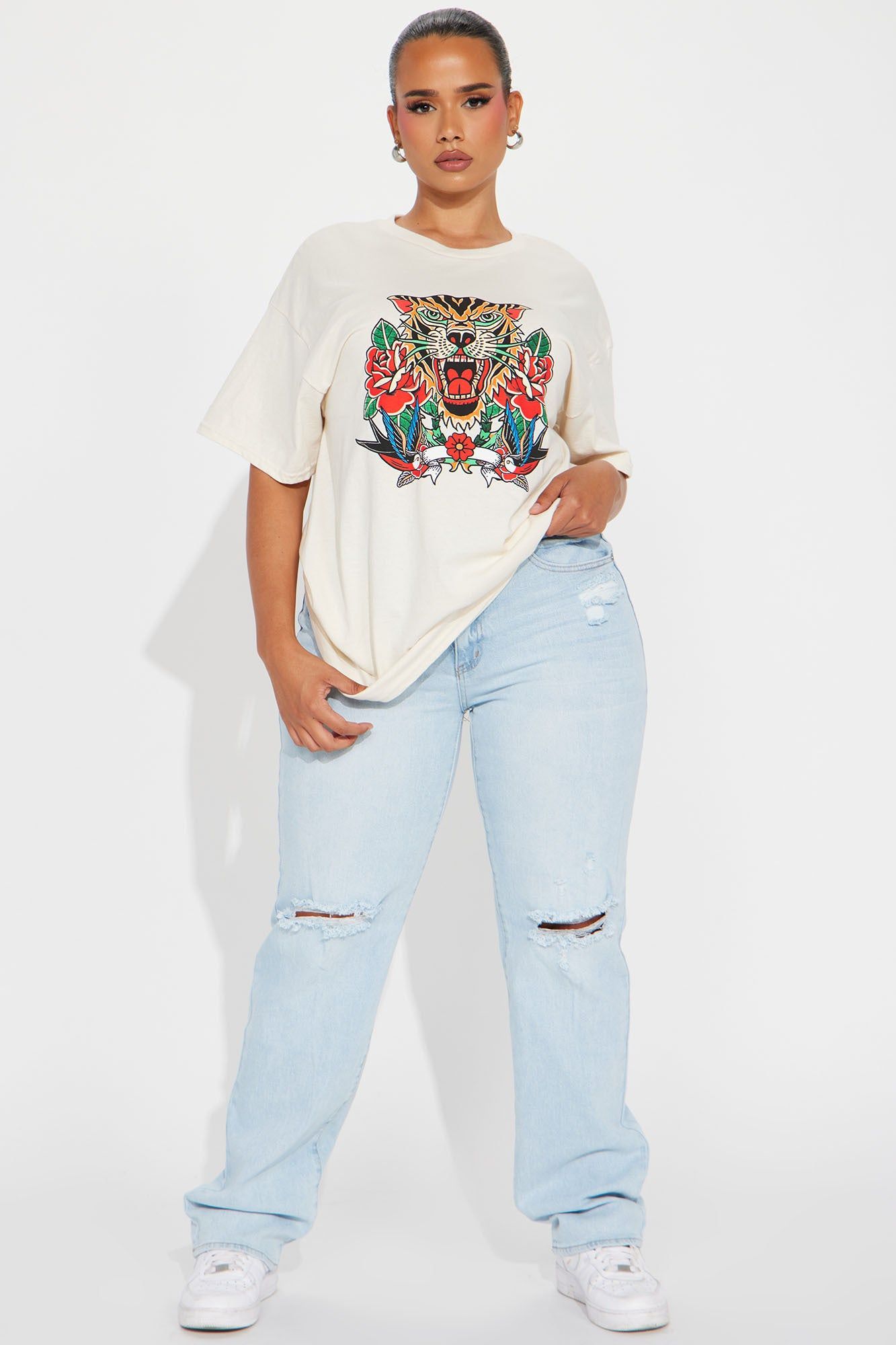 Fierce And Free Graphic Tee - Beige sold by Fashion Nova product image thumbnail 5