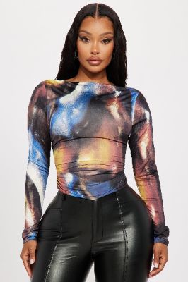 Take Another Look Off Shoulder Top - Multi Color sold by Fashion Nova