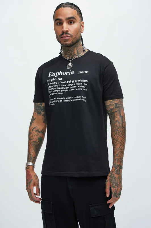 Definition Of Euphoria Short Sleeve Tee - Black sold by Fashion Nova