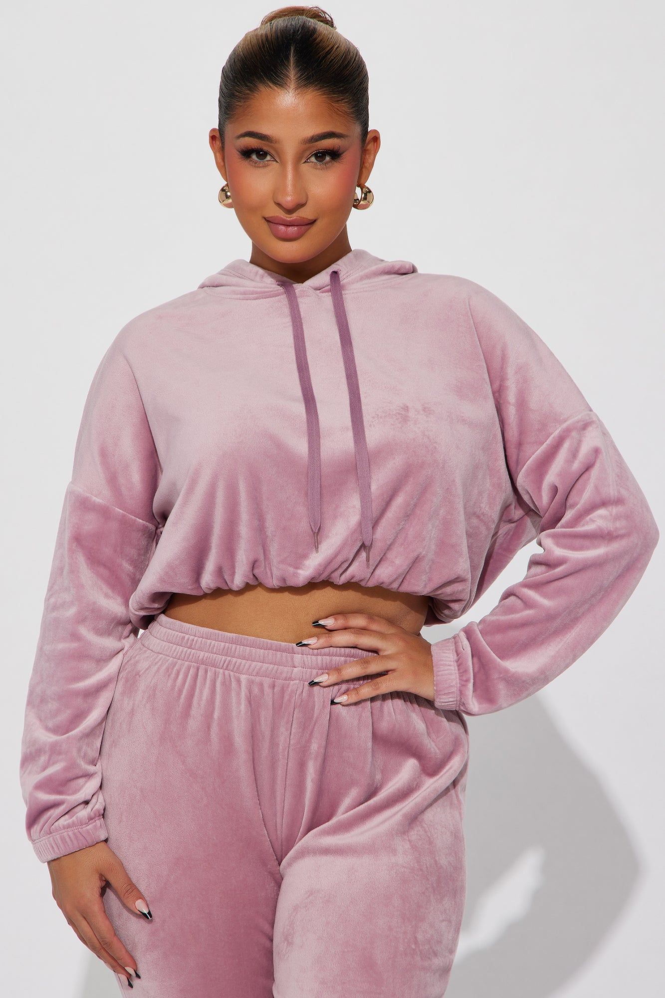 Anytime Anywhere Velour Jogger Set - Mauve sold by Fashion Nova product image thumbnail 2