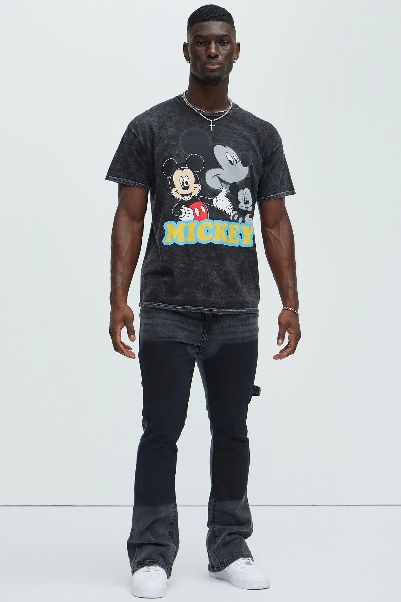 Disney Mickey Mouse Portrait Short Sleeve Tee - Black Wash sold by Fashion Nova product image thumbnail 3