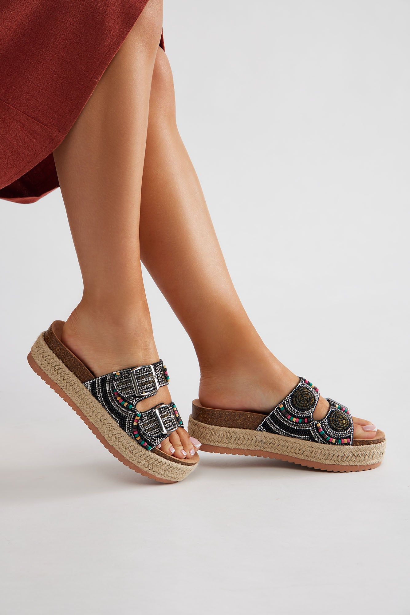 Made For Sunny Days Platform Sandals - Black sold by Fashion Nova product image thumbnail 3