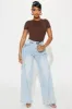 Camilla Classic Fit Crew Neck Tee - Brown sold by Fashion Nova