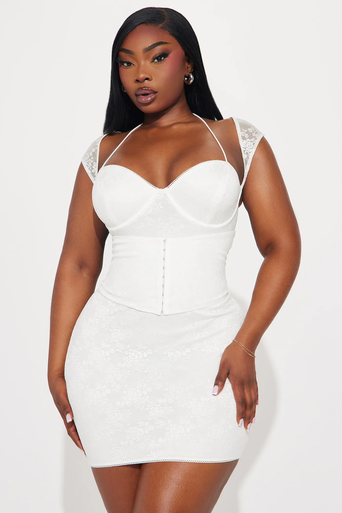 Scarlett Mesh Mini Dress - Ivory sold by Fashion Nova product image thumbnail 5