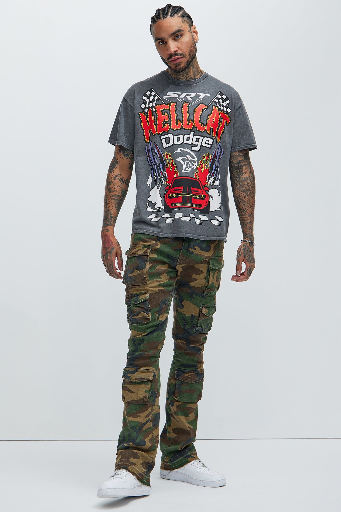 Dodge Hellcat American Muscle Short Sleeve Tee - Charcoal sold by Fashion Nova product image thumbnail 2