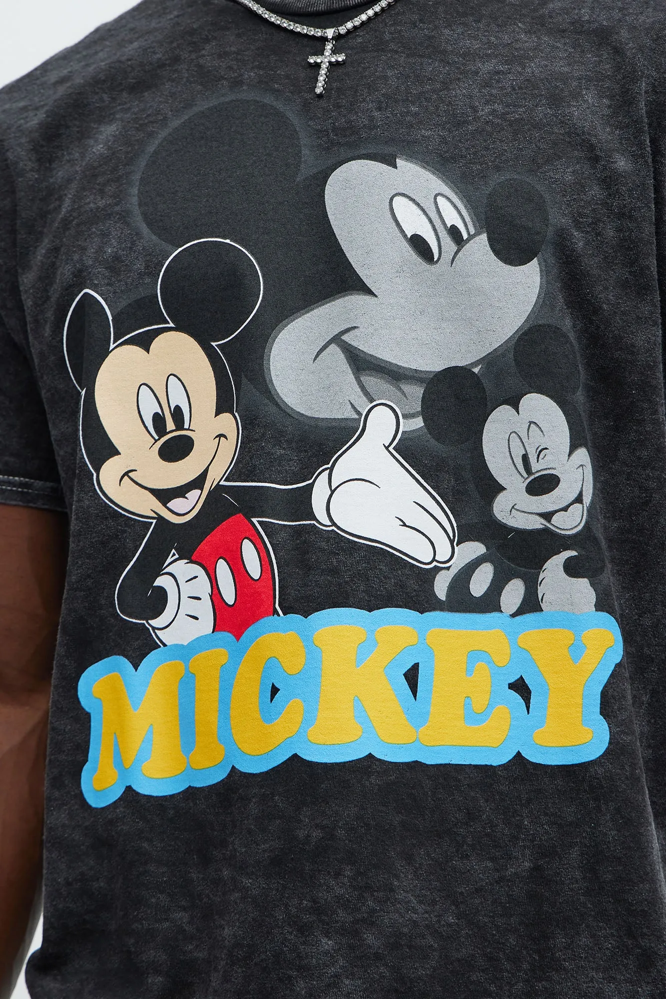 Disney Mickey Mouse Portrait Short Sleeve Tee - Black Wash sold by Fashion Nova product image thumbnail 2
