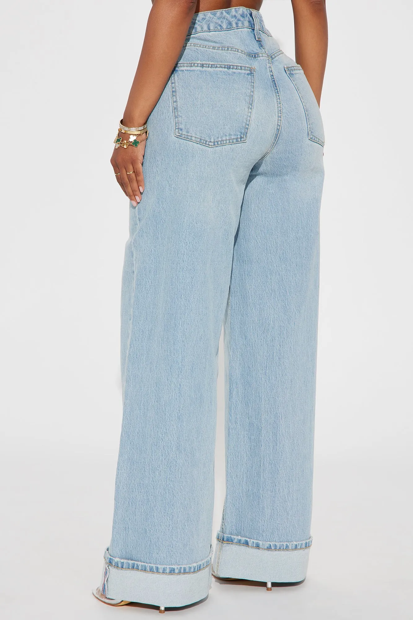 Anika Cuffed Wide Leg Jeans - Light Wash sold by Fashion Nova product image thumbnail 3