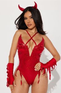 Heat It Up Devil 3 Piece Costume Set - Red sold by Fashion Nova