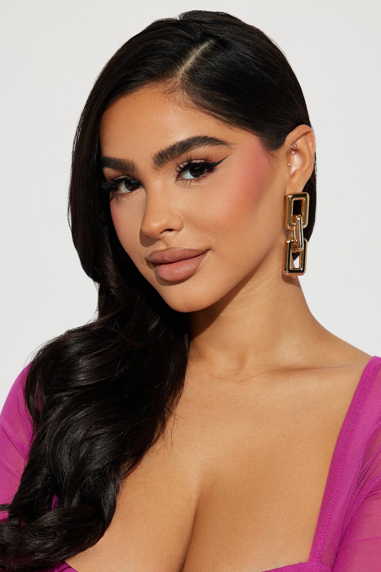 Link Drop Earrings - Gold sold by Fashion Nova product image thumbnail 2