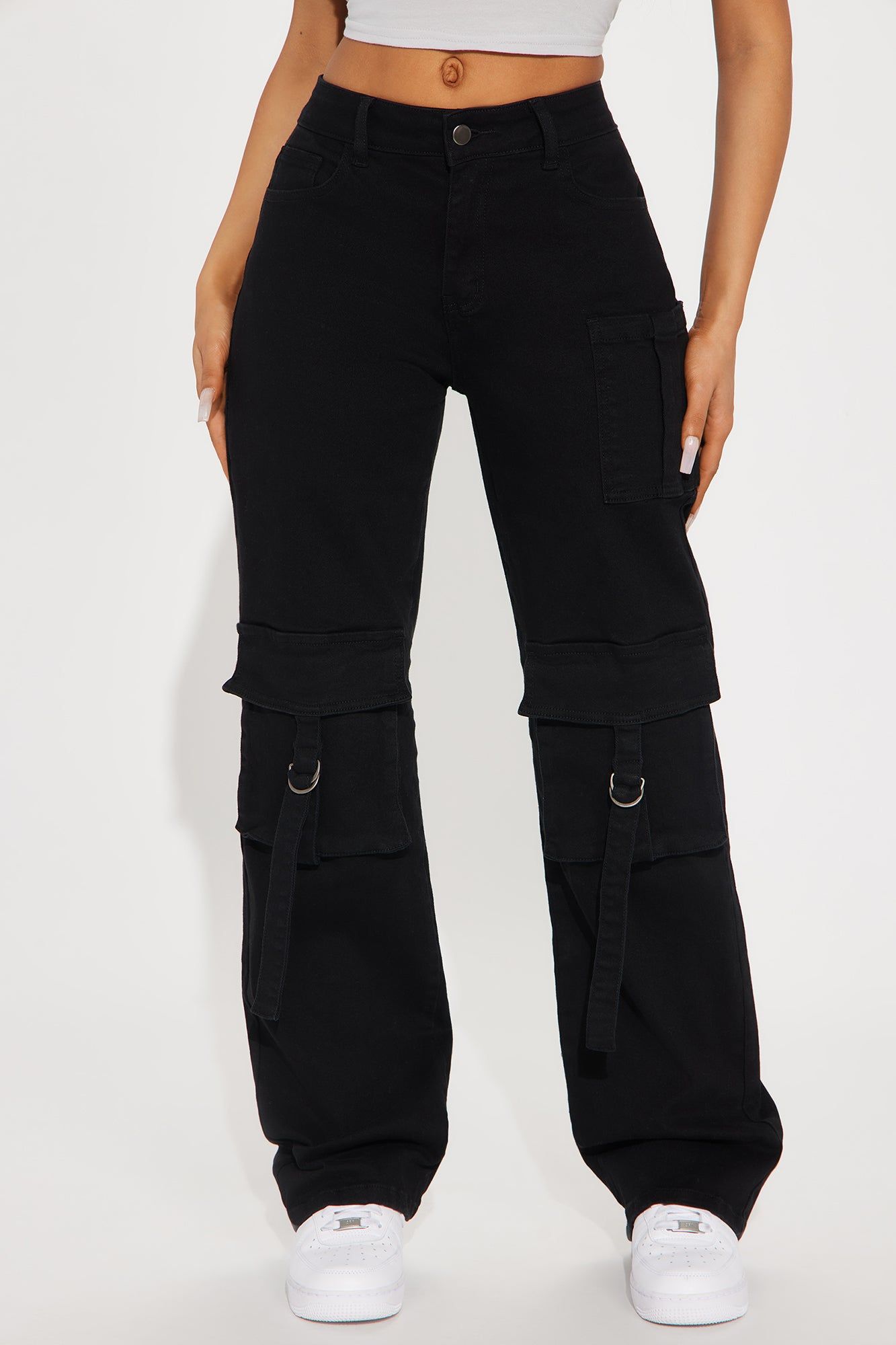 Winning Times Wide Leg Cargo Pant - Black sold by Fashion Nova product image thumbnail 2