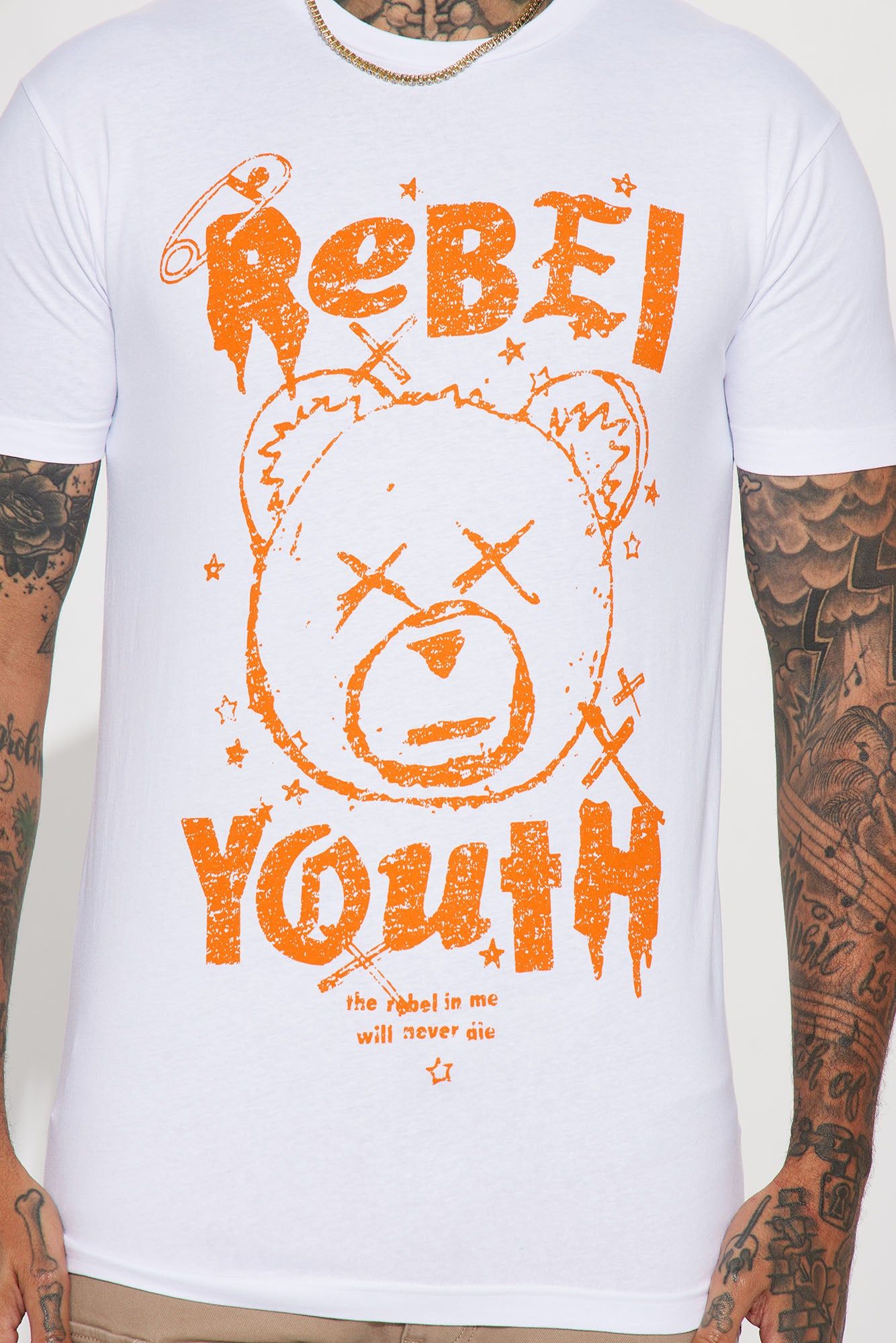 Rebelled Youth Short Sleeve Tee - White sold by Fashion Nova product image thumbnail 4