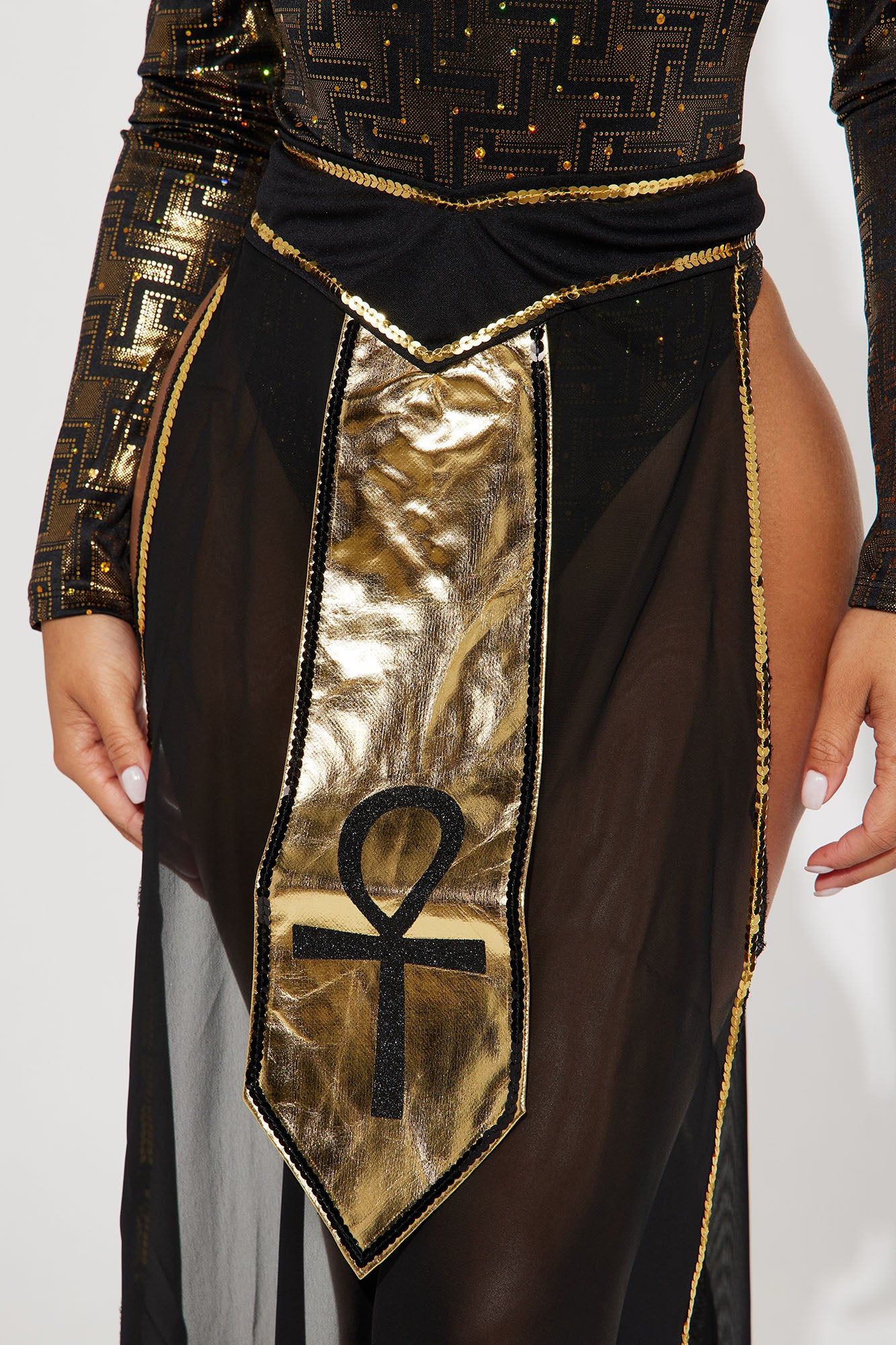 Queen Cleo 3 Piece Costume Set - Black/Gold sold by Fashion Nova product image thumbnail 5