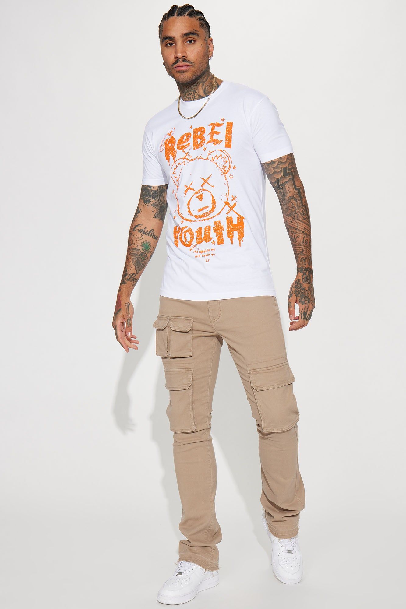 Rebelled Youth Short Sleeve Tee - White sold by Fashion Nova product image thumbnail 3