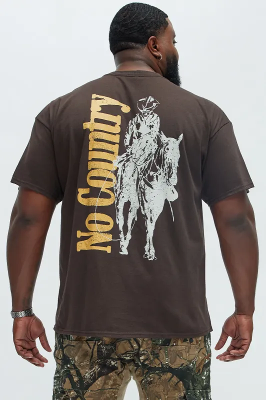 No Country Short Sleeve Tee - Brown sold by Fashion Nova