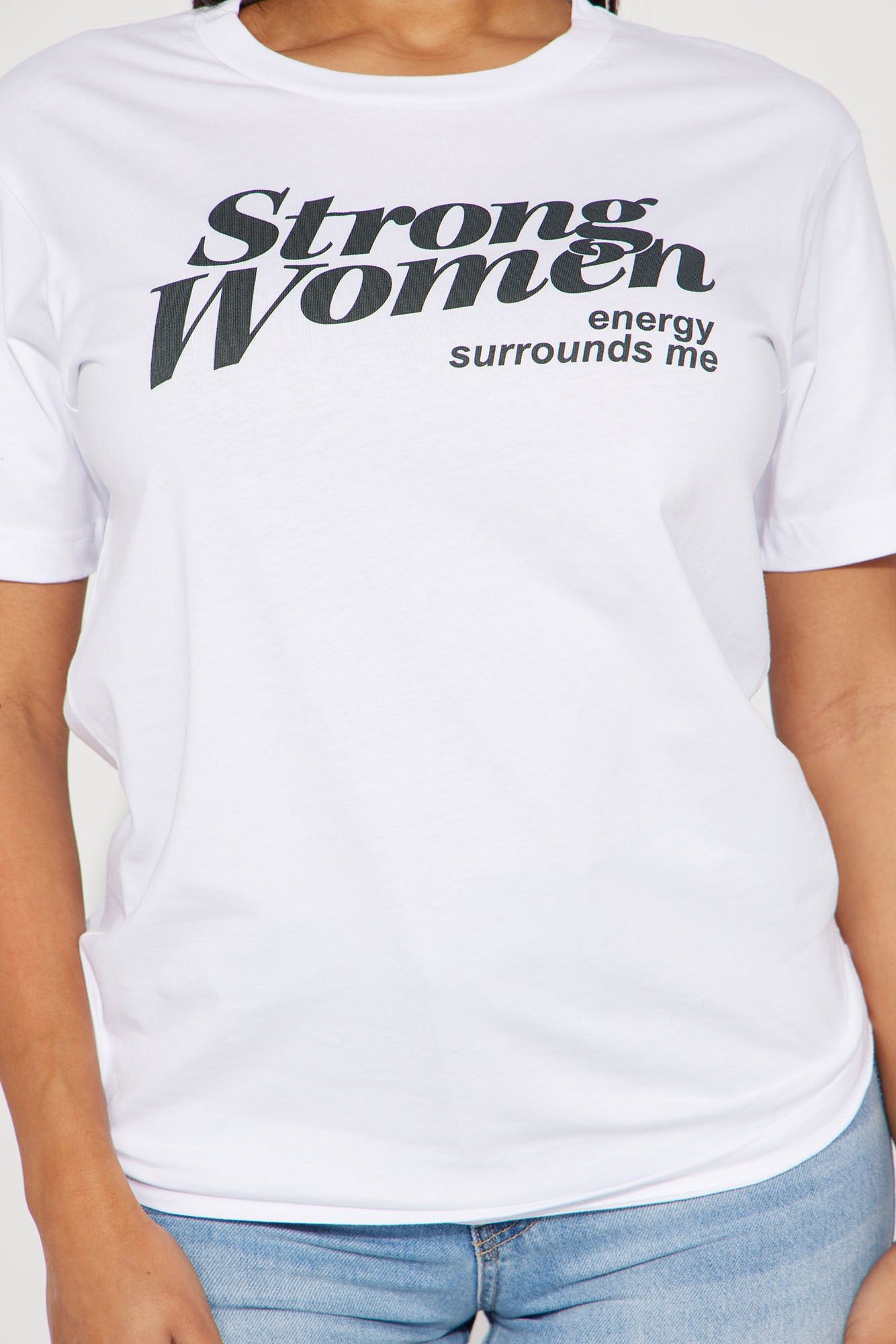 Strong Women Energy Tee - White sold by Fashion Nova product image thumbnail 3