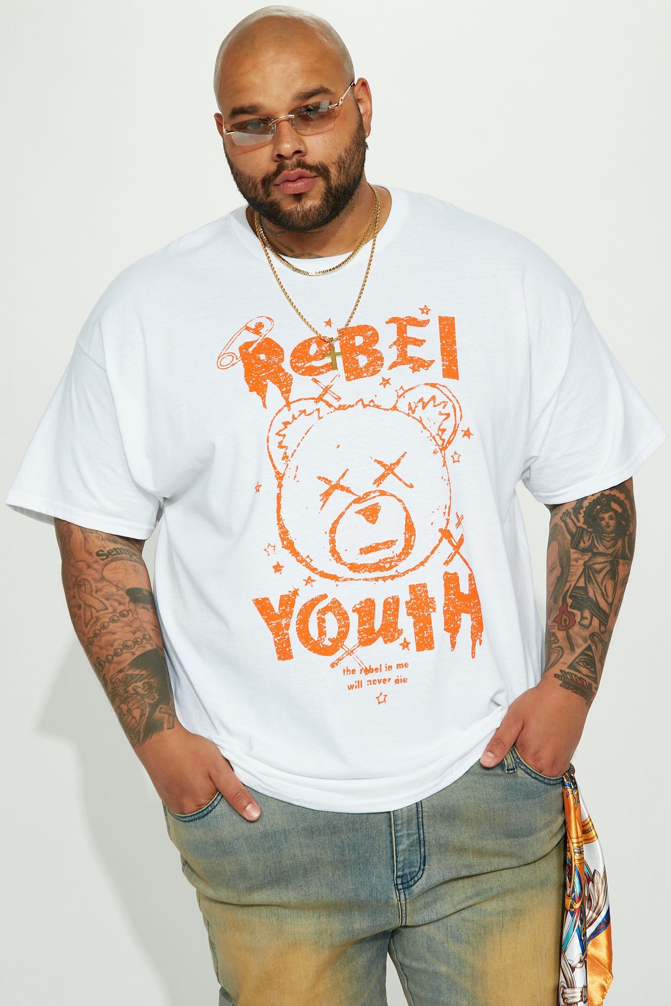 Rebelled Youth Short Sleeve Tee - White sold by Fashion Nova product image thumbnail 2