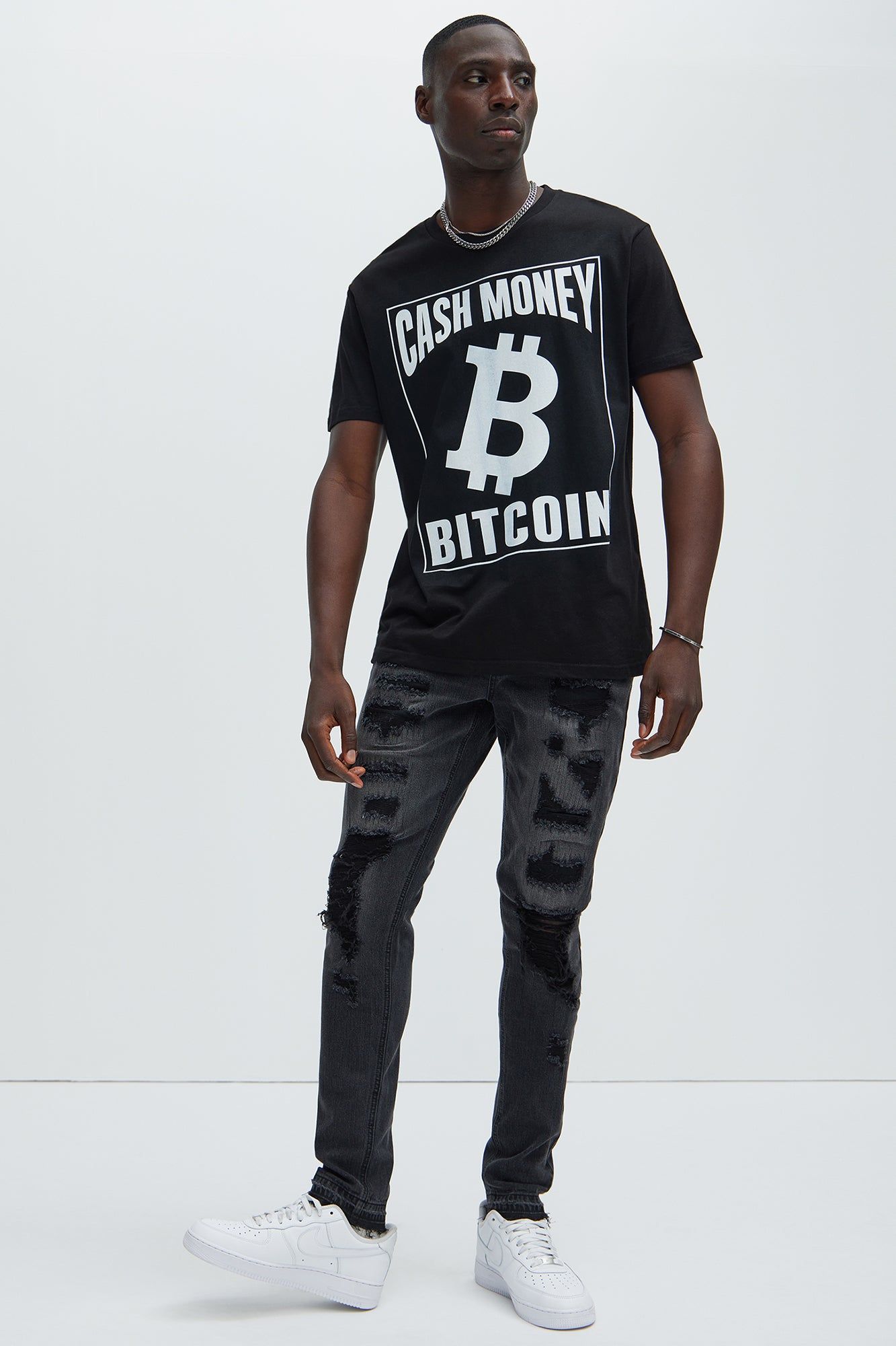 Cash Money Bitcoin Short Sleeve Tee - Black sold by Fashion Nova product image thumbnail 2