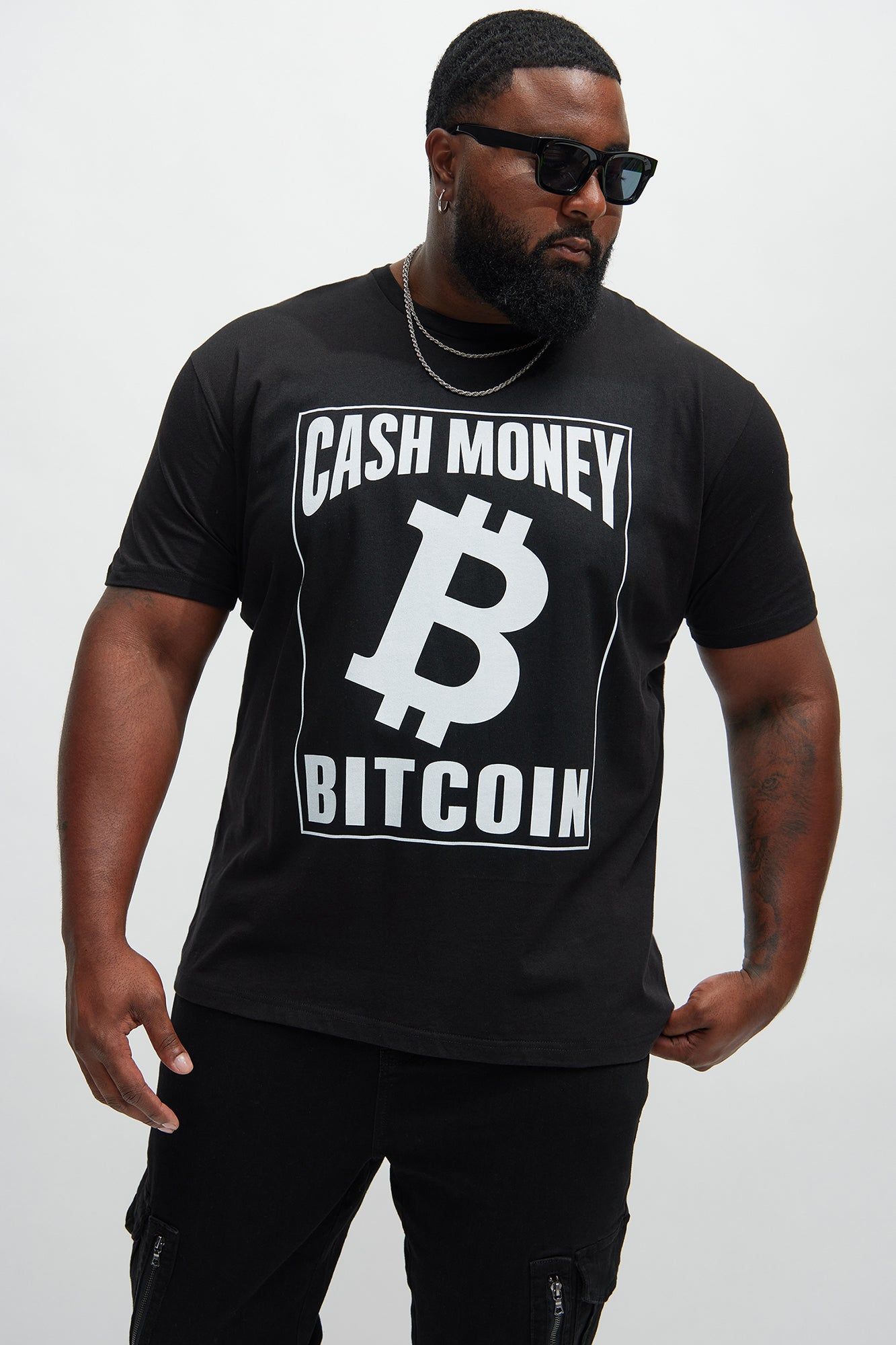 Cash Money Bitcoin Short Sleeve Tee - Black sold by Fashion Nova product image thumbnail 4