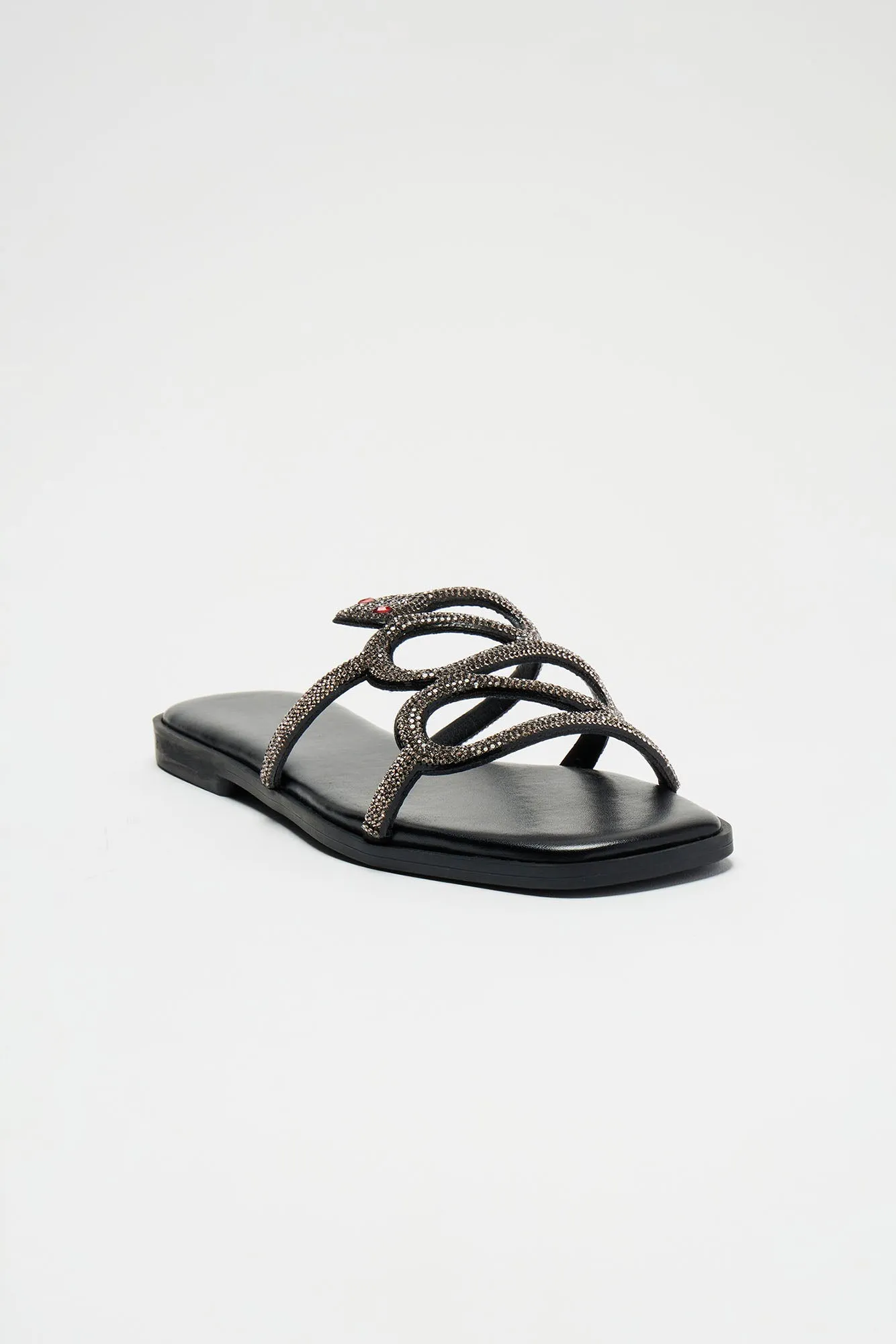 Slither Over Here Sandals - Black sold by Fashion Nova product image thumbnail 3