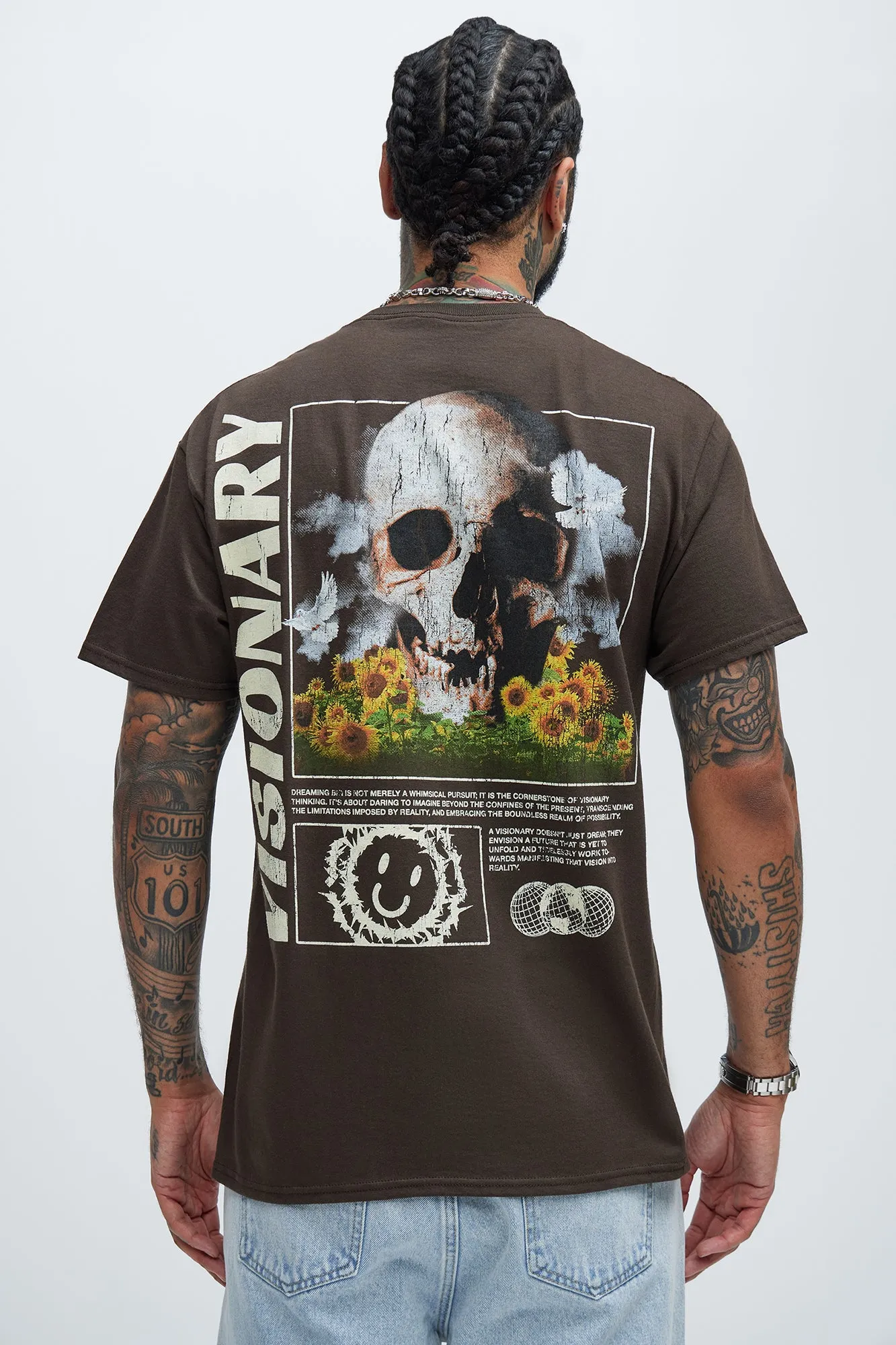 Head In The Clouds Short Sleeve Tee - Chocolate sold by Fashion Nova product image thumbnail 4